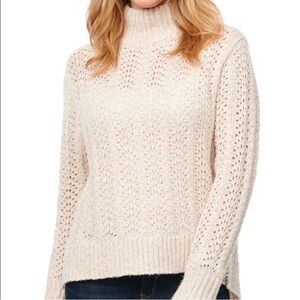 NWT Democracy Off White Knit Turtleneck Sweater
